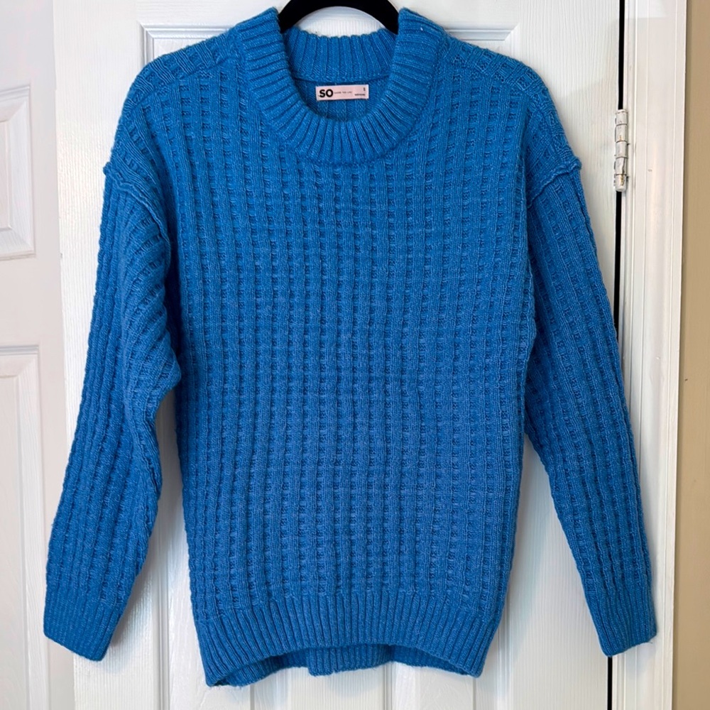 💜 SO Blue Knit Sweater